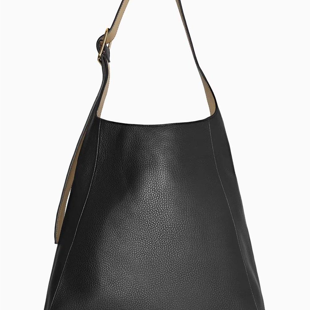 COS Elegant Black Leather Shoulder Bag